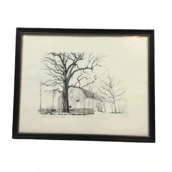 American Vintage Other - Vintage Historic Witness tree at Donegal Church framed sketch​